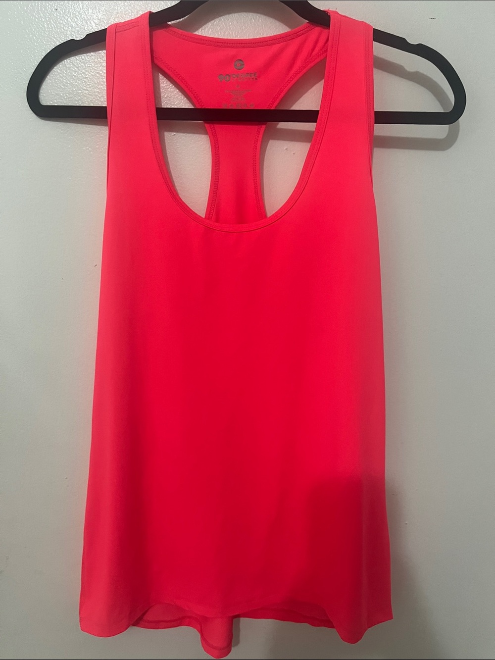 90 Degree By Reflex Neon Coral Racerback Tank Top
